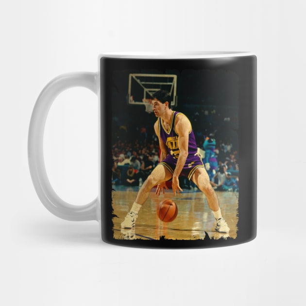 John Stockton - Vintage Design Of Basketball by JULIAN AKBAR PROJECT